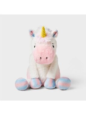 Plush Unicorn Stuffed Animal - Pink & Multicolor